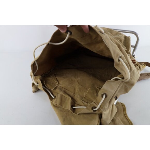 Vtg 60s 70s Boy Scouts of America Distressed Canvas External Frame Hiking Bag